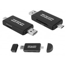 Atminties kortelių skaitytuvas USB / USB C / USB micro 